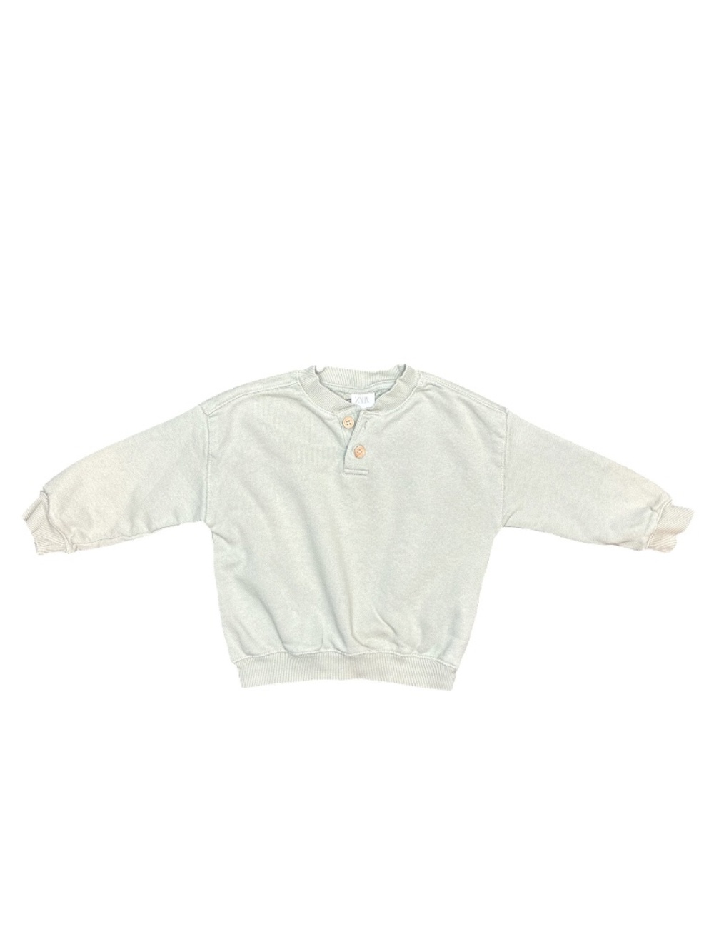 Zara Henley Light Green Sweatshirt Size 3-4